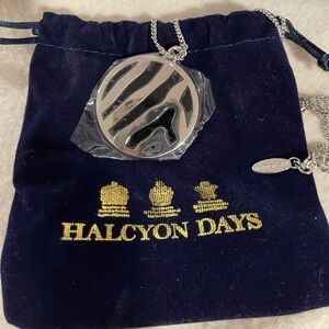 Halcyon Days Zebra Pendant Necklace